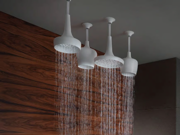 CALICES - Ceiling mounted brass rain shower by Tender rain - view 2